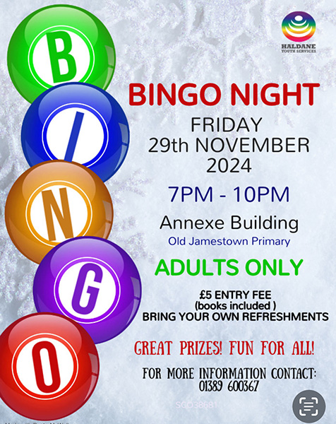 Haldane Youth Services Bingo Night November 2024