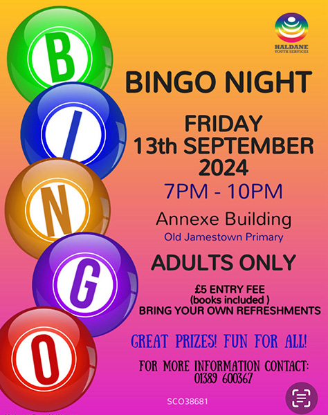 Haldane Youth Services Bingo Night September 2024