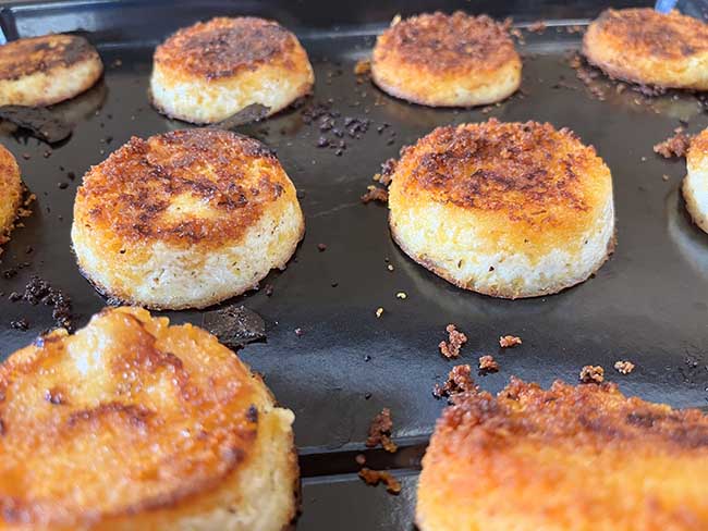 Crab Cakes Cooking: A taste of the sea.